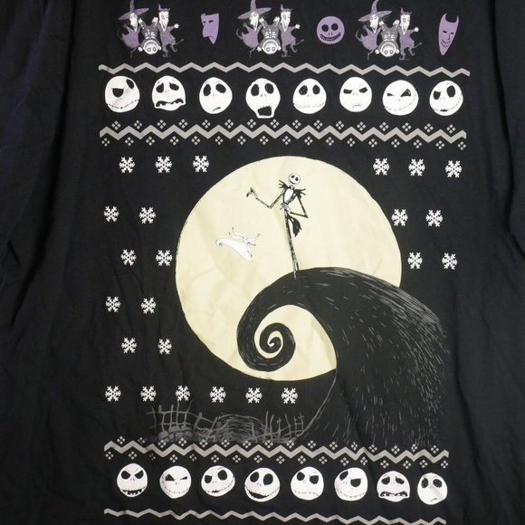 Disney Mens Size 2X Black Shirt The Nightmare Before Christmas Tim Burton - Picture 2 of 12